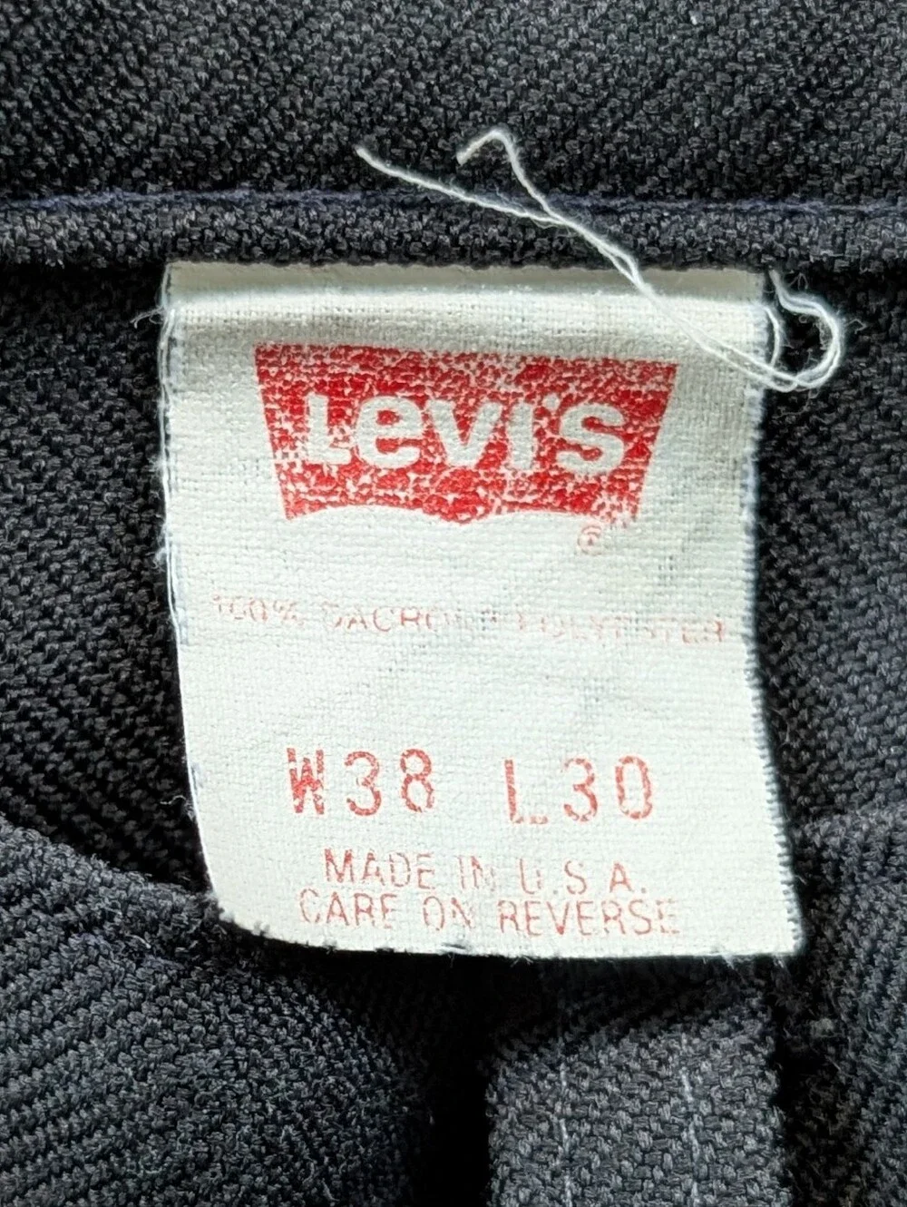 Levi's Men's Vintage Straight Leg Denim Jeans Black Size 38x30 Made In USA 1994